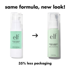 e.l.f. primer-control-imperfecciones, bote con aceite-arbol-te para piel sana.