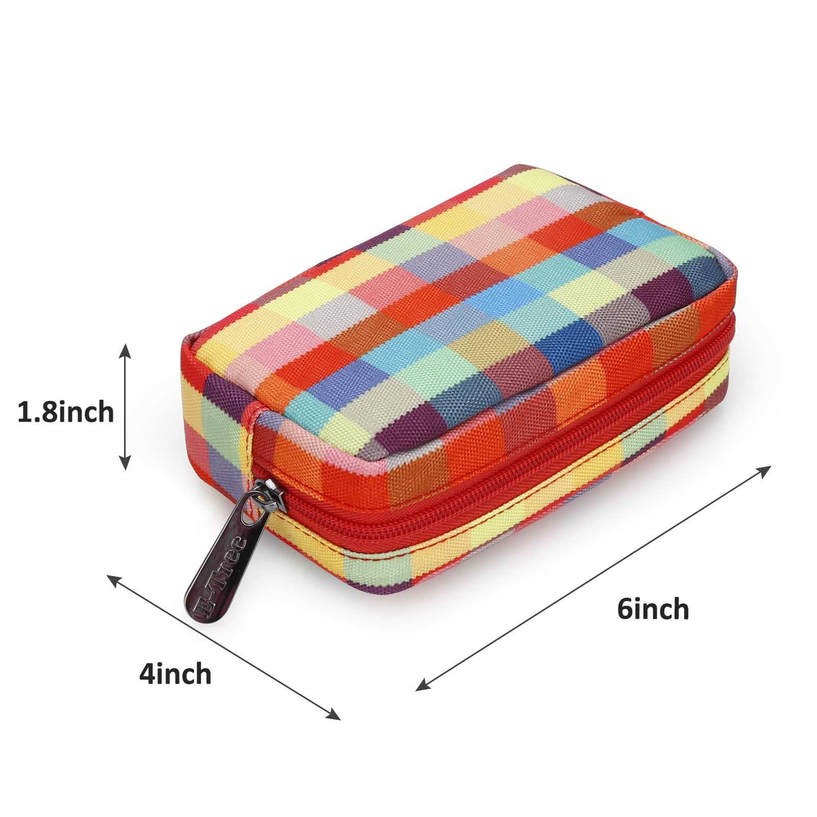 Estuche tecnológico compacto E-Tree con bolsillos para cables y accesorios organizados.