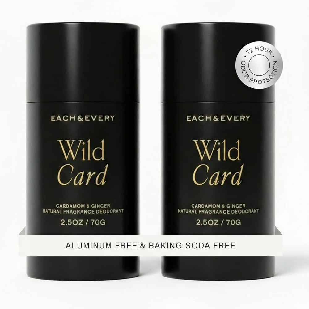 Each & Every desodorante natural sin bicarbonato ni aluminio, envase de 2.5 oz