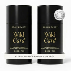 Each & Every desodorante natural sin bicarbonato ni aluminio, envase de 2.5 oz