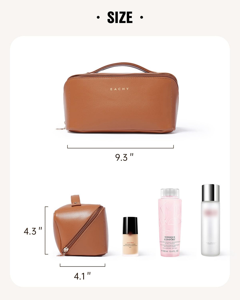 Eachy trousse-accessoires plat offre une vue d’ensemble en un seul regard.
