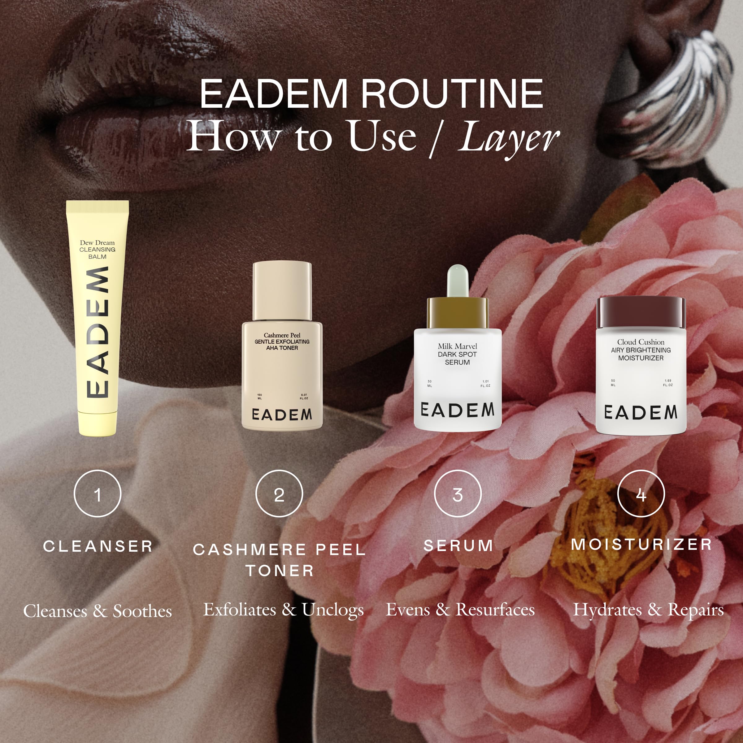 EADEM Cashmere Peel, aporta radiancia visible a la piel.