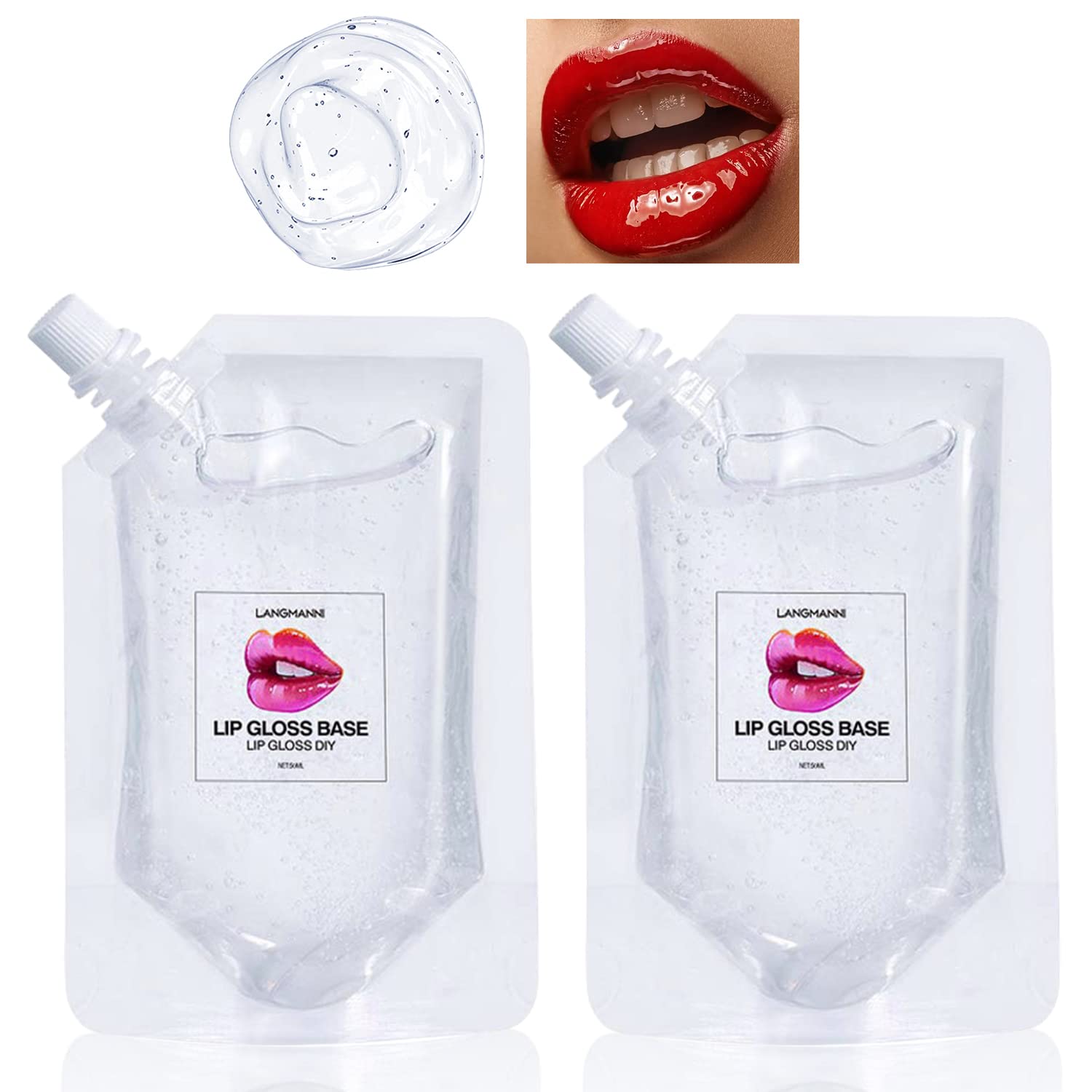 Base de brillo labial transparente de Eakroo, ideal para crear brillo labial casero suave.