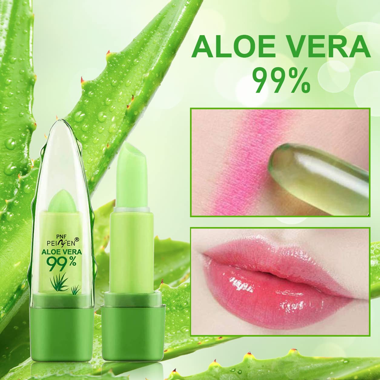 Lápiz labial Eakroo acabado mate con brillo sutil y color natural.