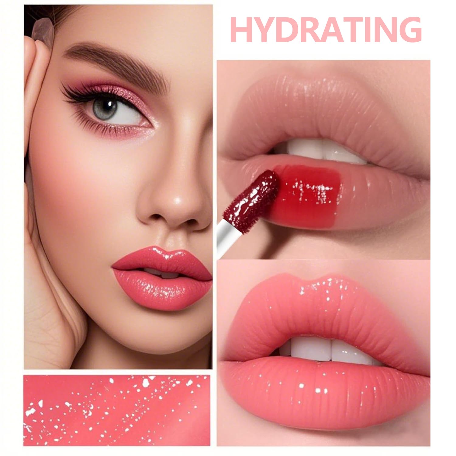 Aumentador de labios Eakroo para volumen ligero y brillo sutil.