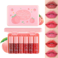 Set de tintes labiales Eakroo en tono durazno para looks naturales y duraderos.