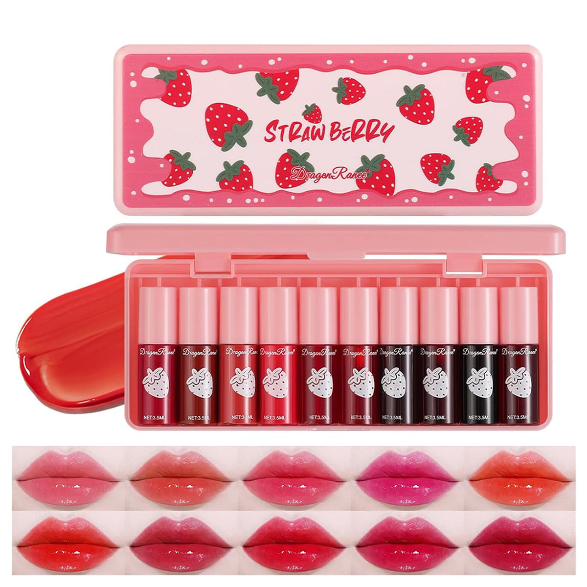 Tinte labial Eakroo con aplicación suave para color natural.