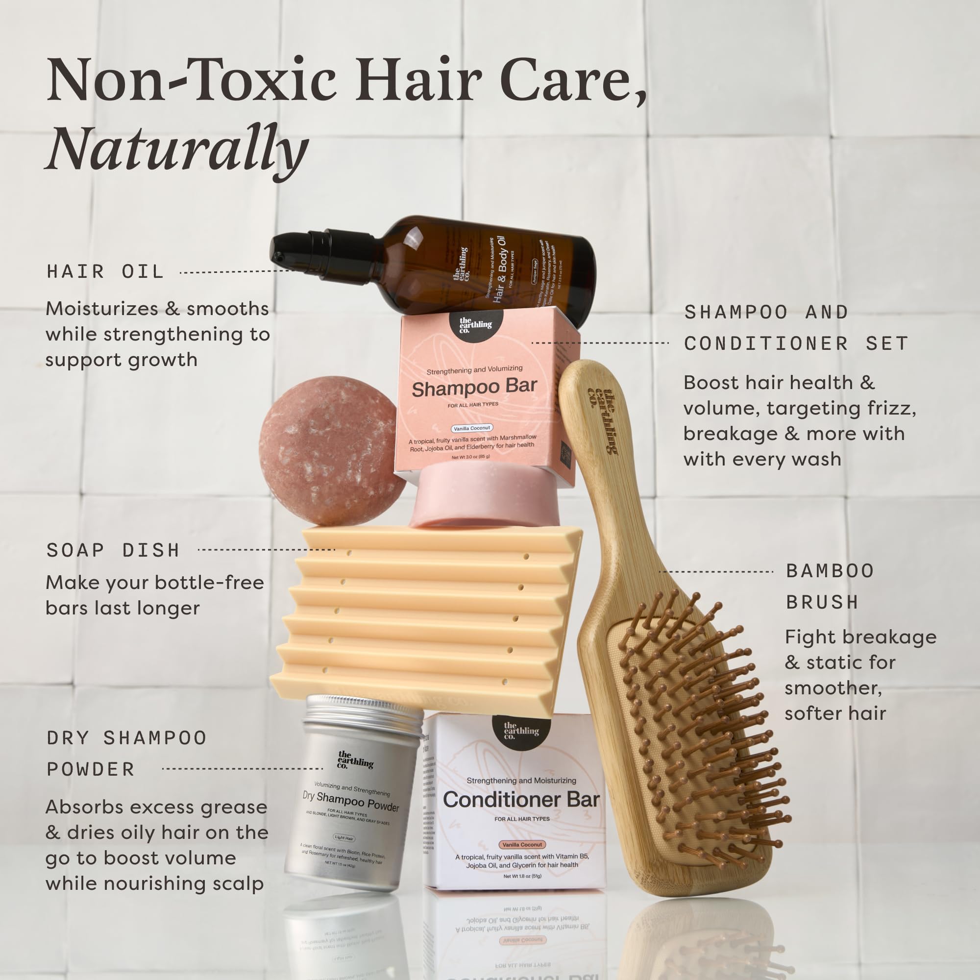 Earthling Co.: rutina diaria simple para cabello sano y voluminoso.