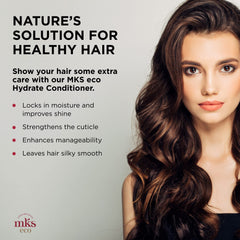 Earthly Body MKS Eco Hydrate Acondicionador Original, gotas de aceite que nutren el cabello.