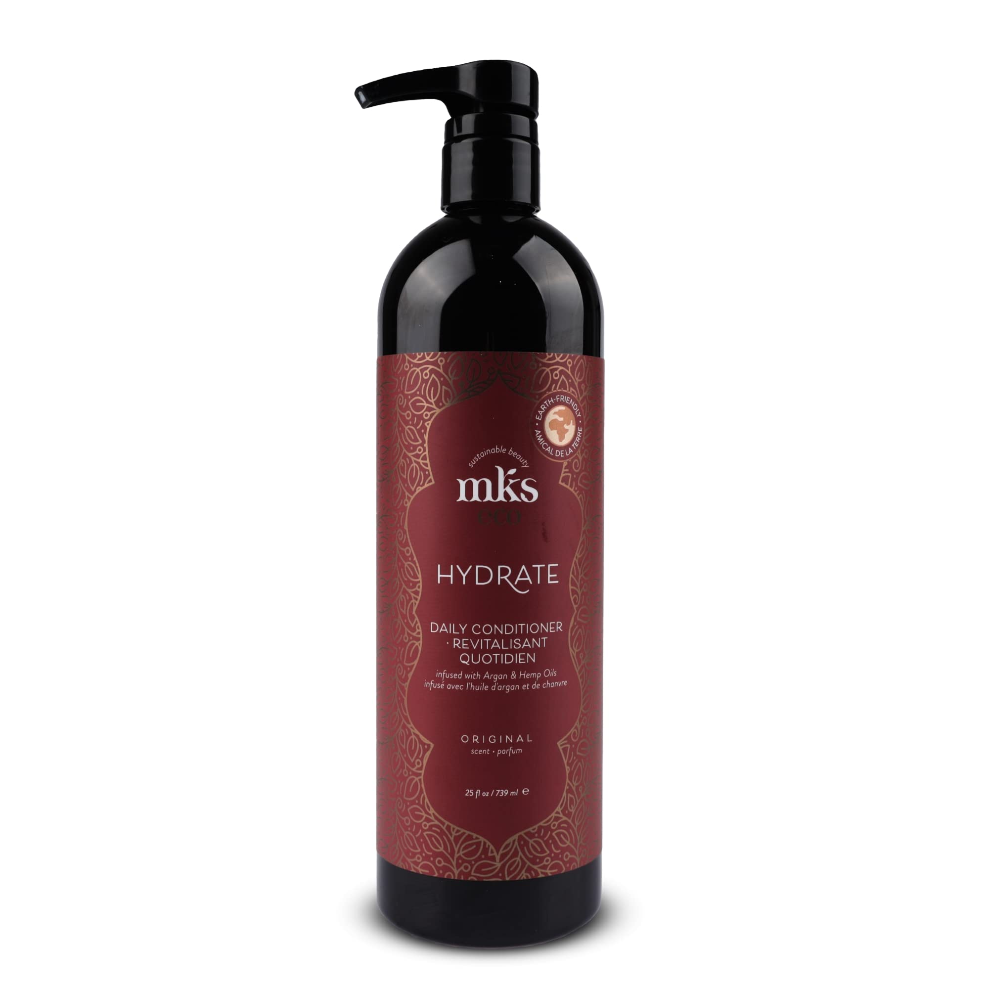 Earthly Body MKS Eco Hydrate Acondicionador Original, frasco, hidratación suave para el cabello.