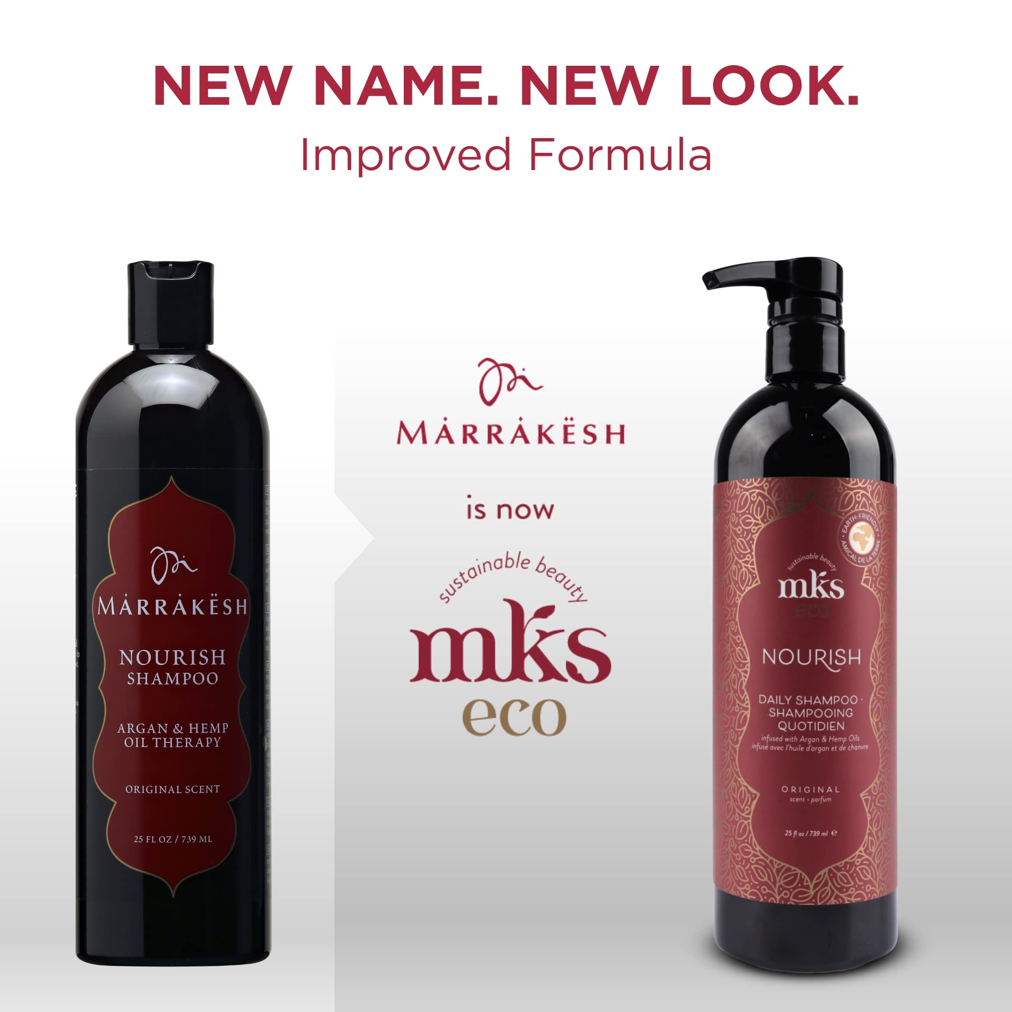 Earthly Body MKS Nourish Shampoo original, apertura de botella, aroma agradable para ritual diario