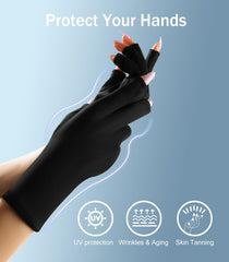 Easkep 120W UV: guantes protectores, uso cómodo durante el curado.