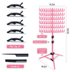 Eastdone rack de doble cara con 144 ganchos para separar y ordenar extensiones