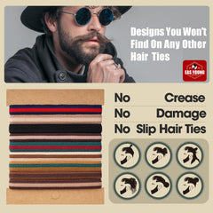 Lazo de pelo trenzado usado como pulsera elegante para hombres.