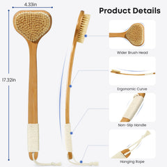 eaxun cepillo dorsal exfoliante con cerdas duras ofrece limpieza profunda