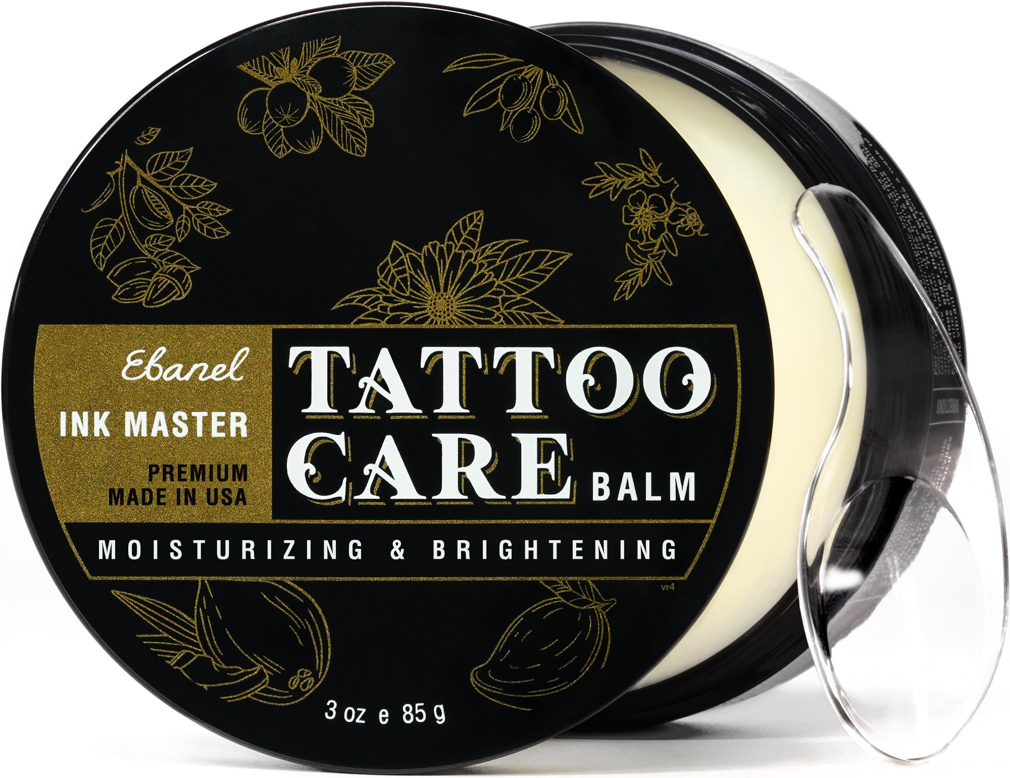 Bálsamo Ebanel Tattoo Balm envase 3oz para tatuajes, listo para aplicar