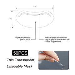 Protección facial EBANKU para salón o casa durante el peinado.