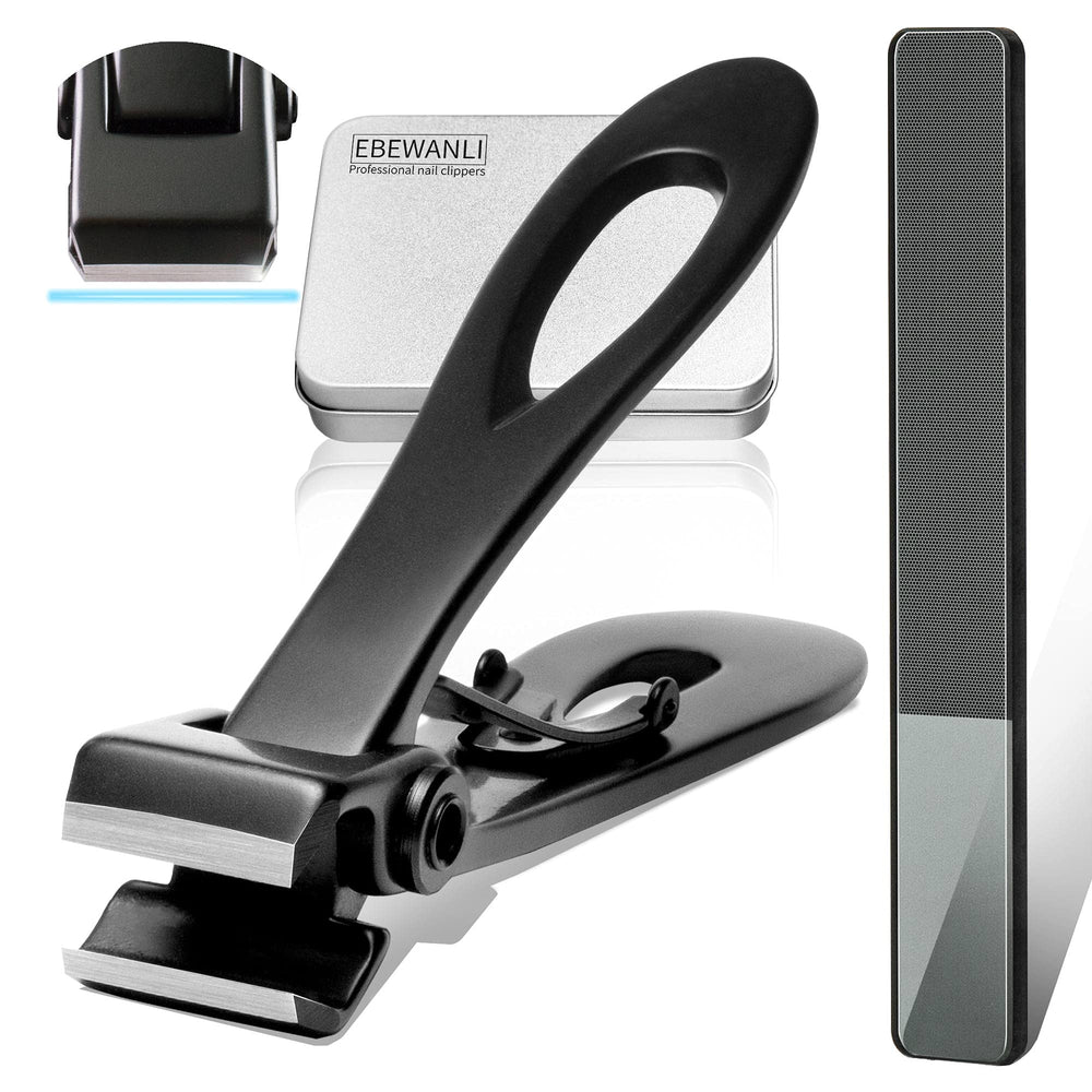 EBEWANLI corta-uñas boca-17mm-ancha para uñas gruesas, corte preciso