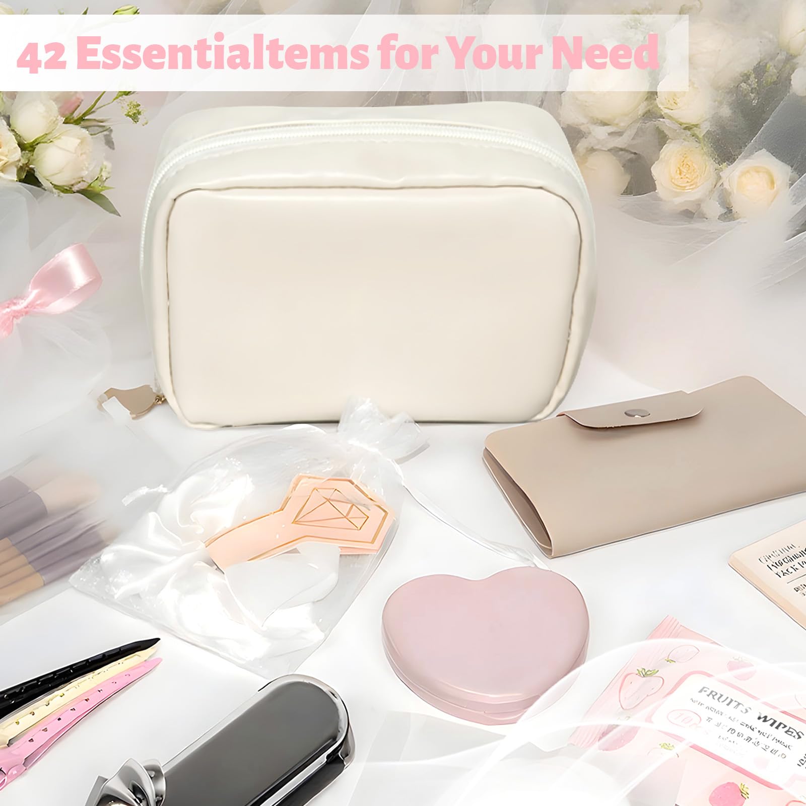 Eclatbox bolso maquillaje compacto, espacio para retoques en el día.