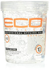 Aplicación suave del Eco Styler Krystal 946ml para definición sin esfuerzo del peinado.