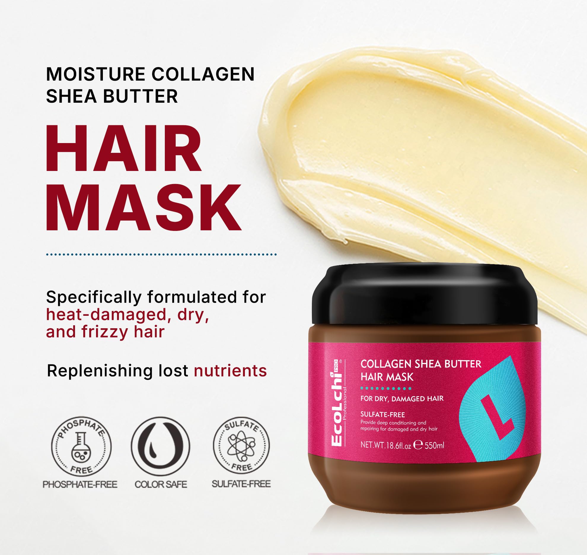Aplicación suave de ECOLCHIPRO para cuidado diario del cabello.