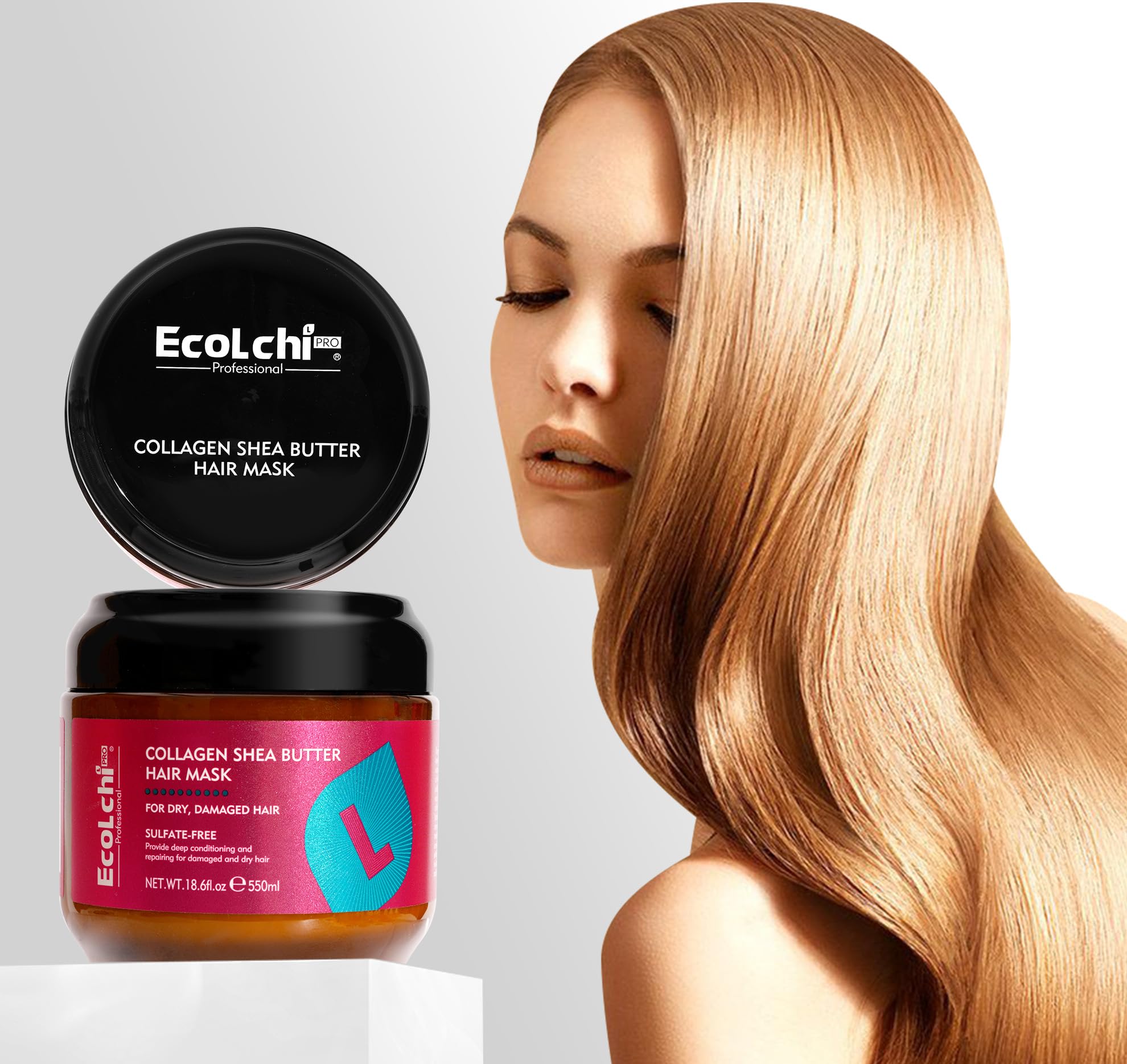 Brillo y salud del cabello gracias a ECOLCHIPRO con colágeno.