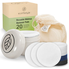 Discos desmaquillantes Ecolifestyle de bambú para limpieza suave.