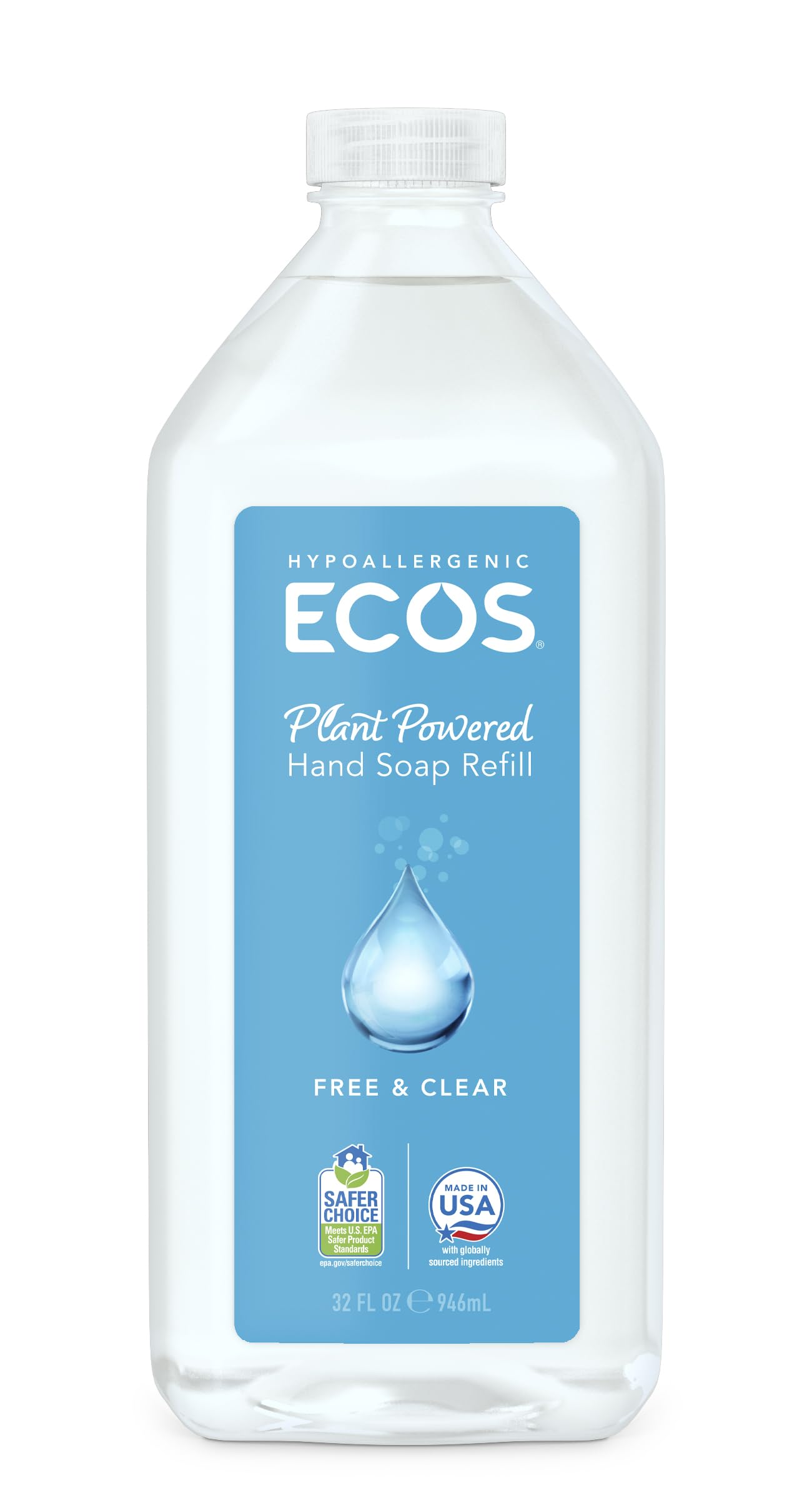 ECOS Jabón de manos – recarga ecológica para uso diario en baño o cocina