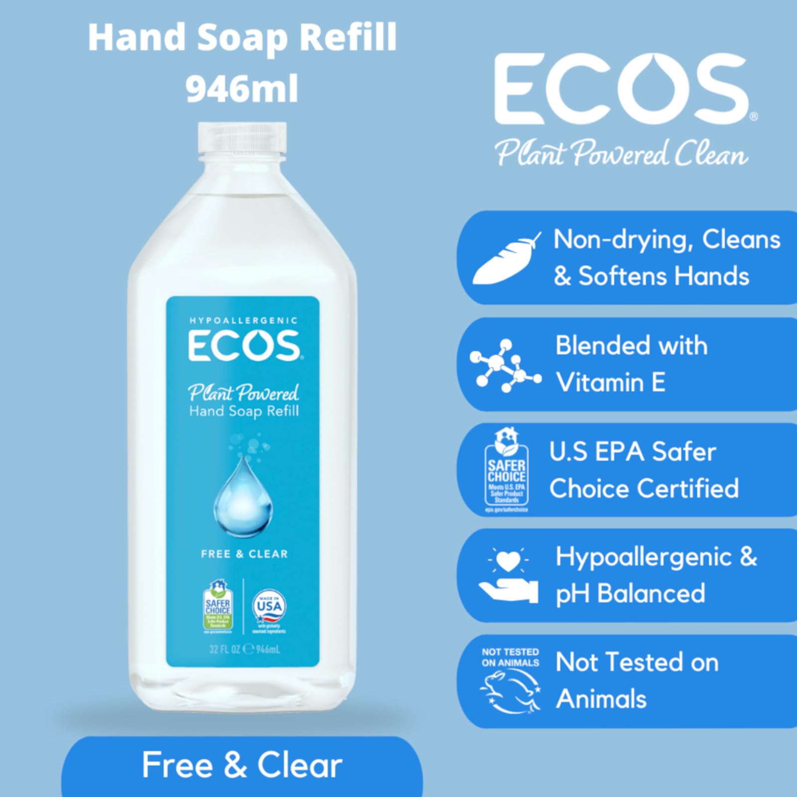 ECOS jabón manos con espuma suave para uso diario