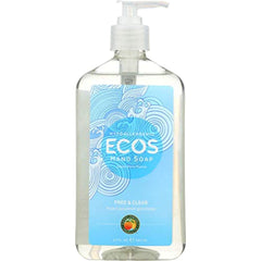 ECOS jabon de manos libre y claro en botella, limpieza suave para manos sensibles.
