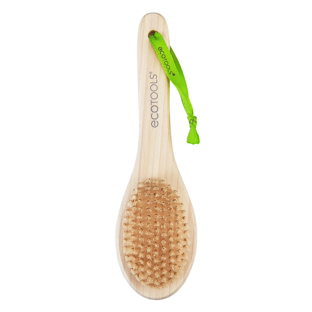EcoTools cepillo para pies con mango de bambú y cerdas suaves.
