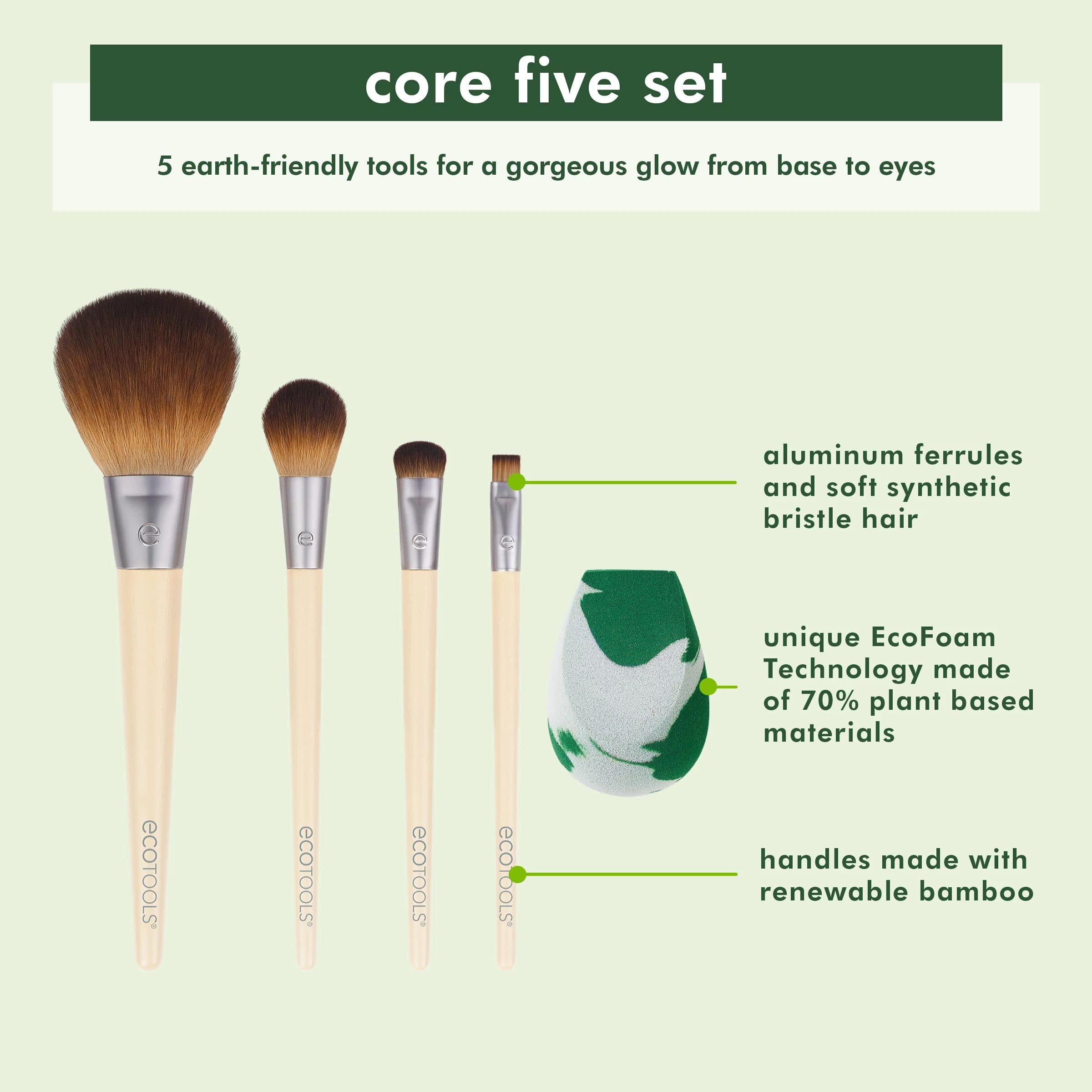 EcoTools Core Five: brocha polvo cónica para un contorno natural
