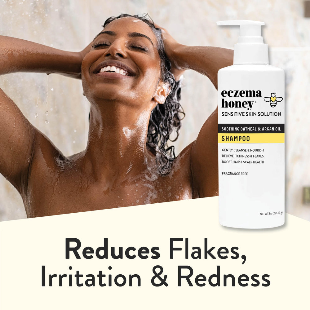 Champú nutritivo ECZEMA HONEY: cabello-brillante tras uso regular.