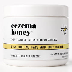 Discos Eczema Honey con alivio del picor para rostro y cuerpo.