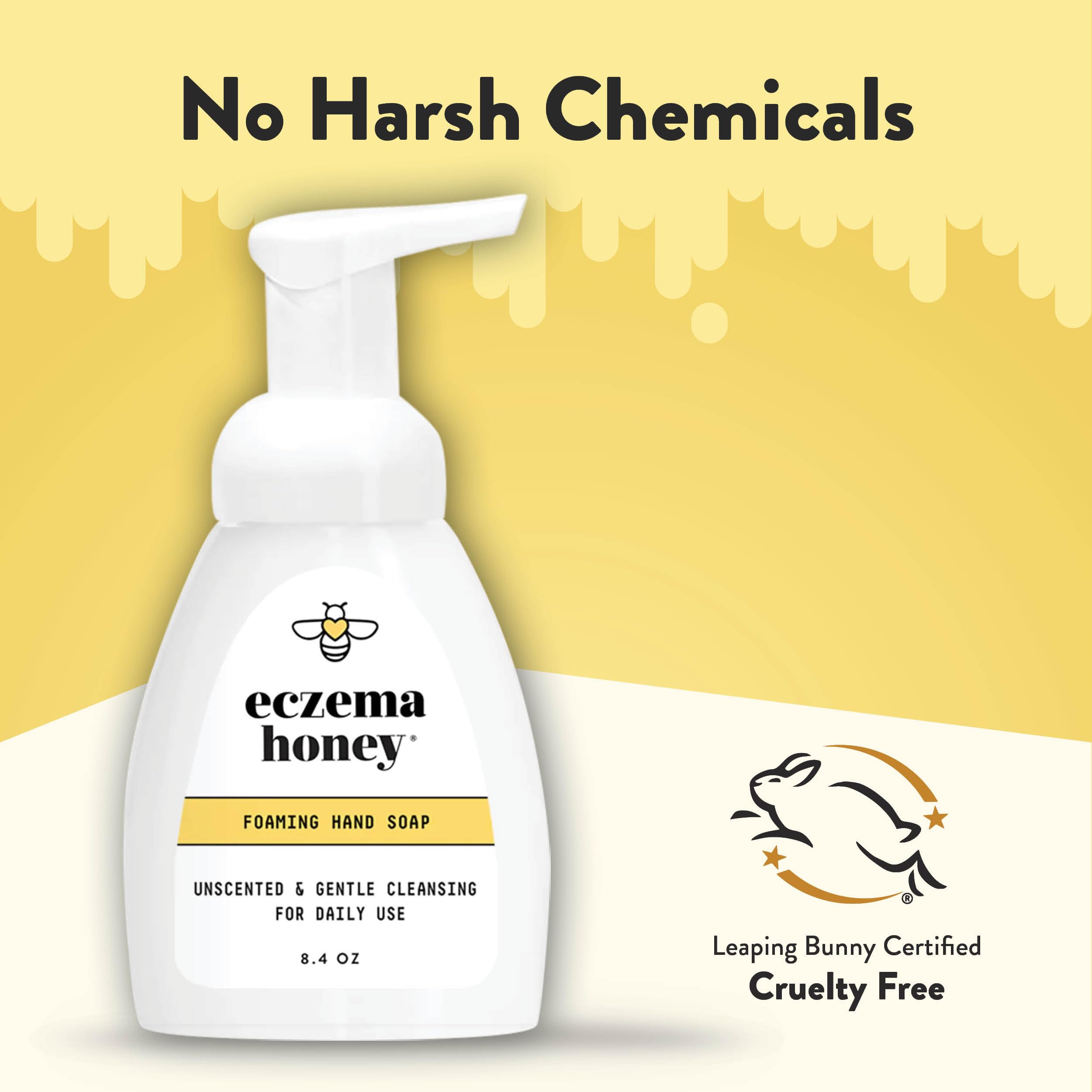 Fragrance-free label on ECZEMA HONEY bottle