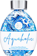 Ed Hardy Aquaholic Bronceador Natural de Coco, botella, tono uniforme para bronceado suave