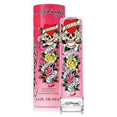 Ed Hardy EdP bottle front view highlighting the amber glow for evening wear.