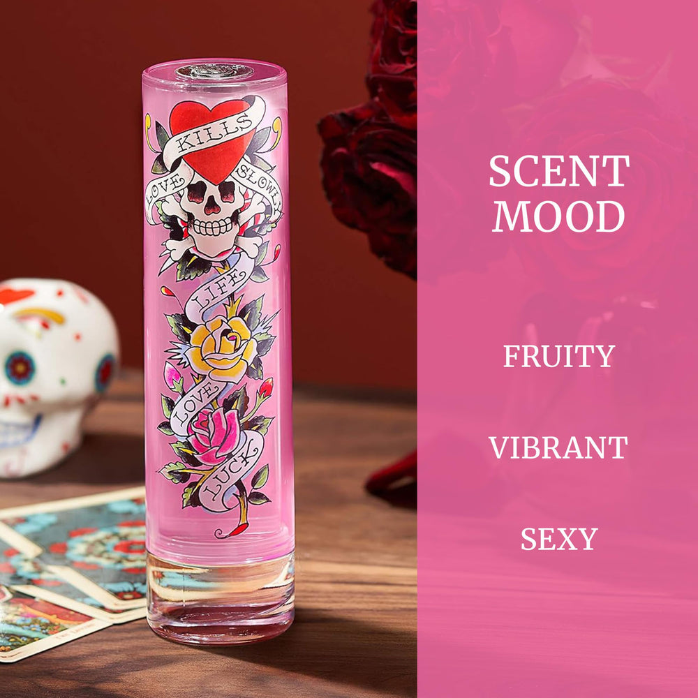 Ed Hardy EDP packaging box with bold logo for gift-ready presentation.