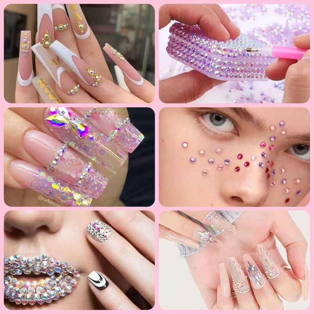 editTime cristales de resina facetados para decorar uñas y objetos