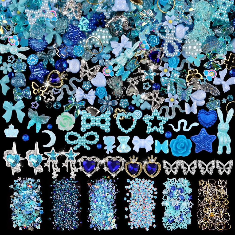 EditTime kit 3D para uñas con mezcla brillante de 650 piezas, ideal para brillo.