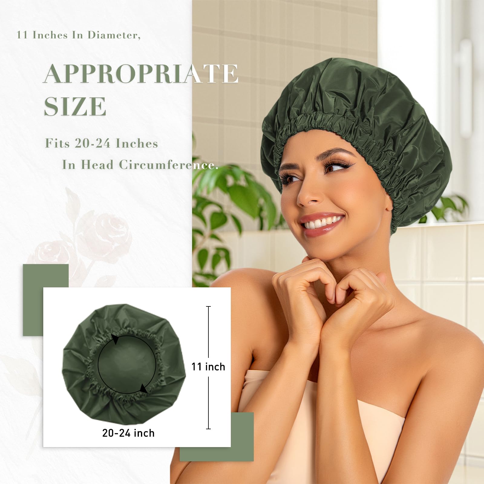 Edoneery gorra-ducha-resistente-agua: ideal para baños y spa en casa.