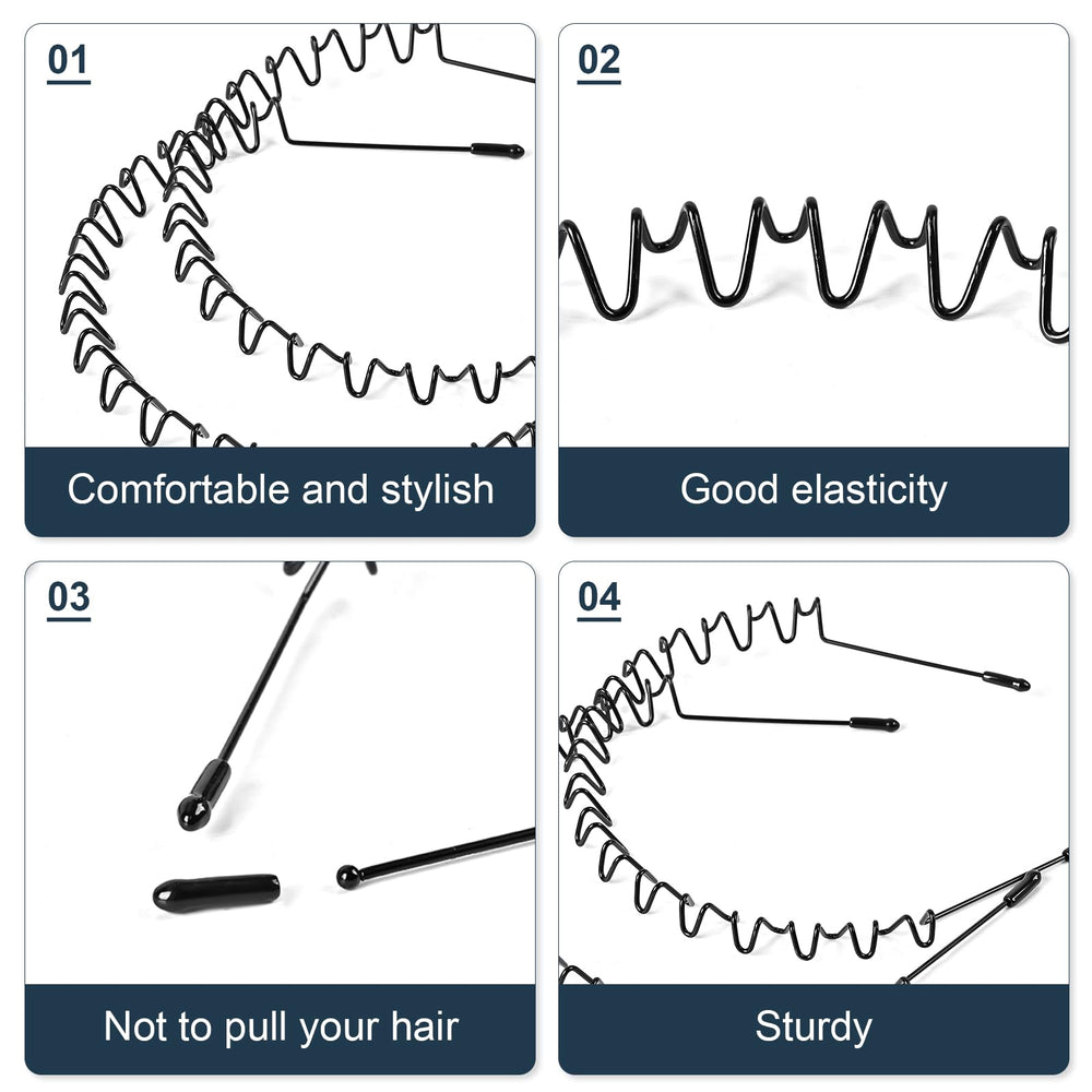Eduftis banda metal cabello unisex: accesorio versátil para hombres y mujeres.
