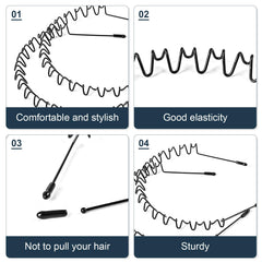 Eduftis banda metal cabello unisex: accesorio versátil para hombres y mujeres.