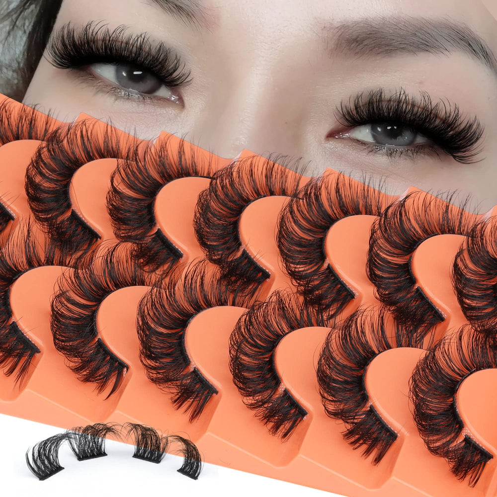Eefofnn pestañas en racimo naturales para un look suave y definido