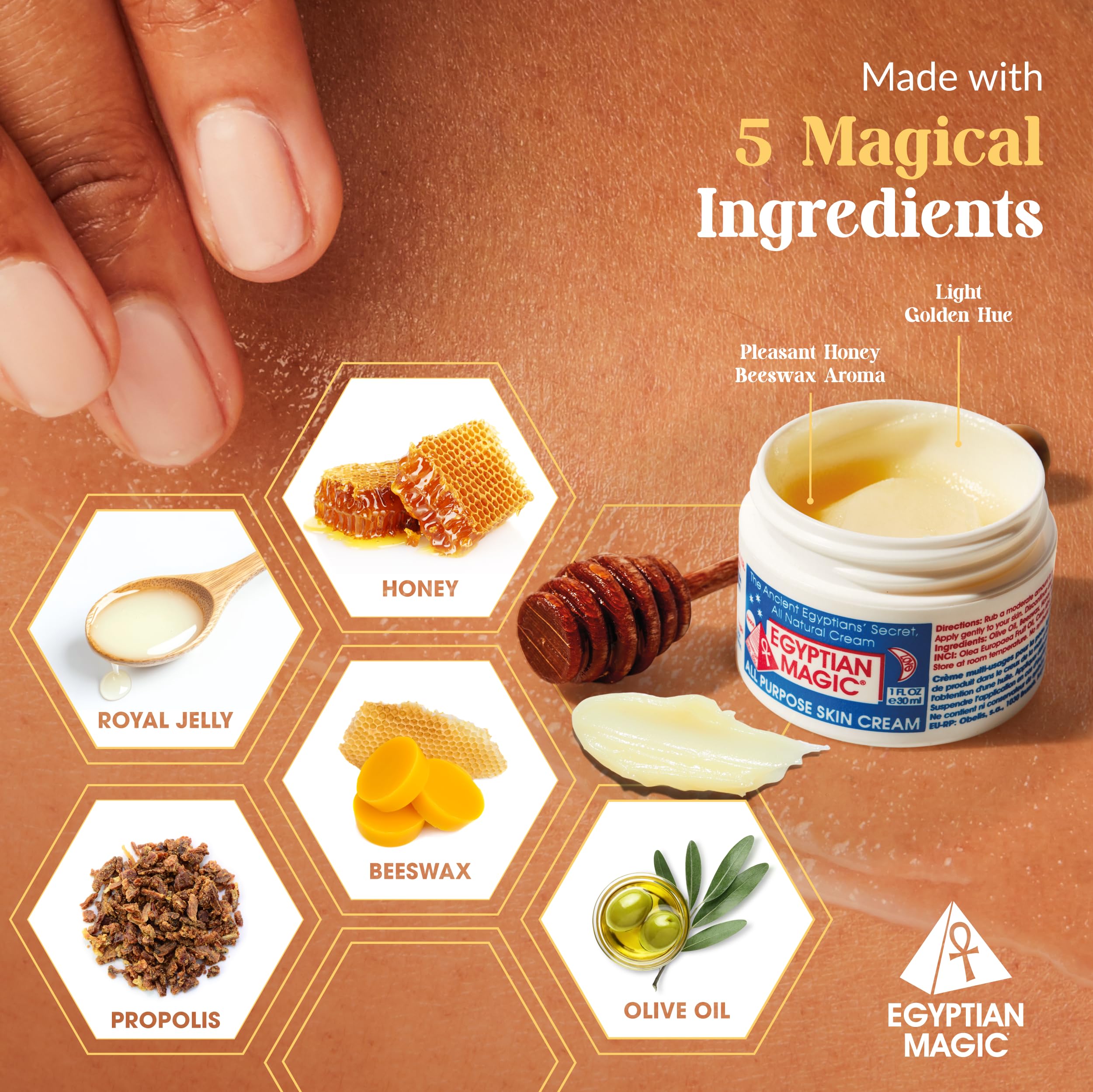 Egyptian Magic bálsamo labial natural: labios hidratados y protegidos.