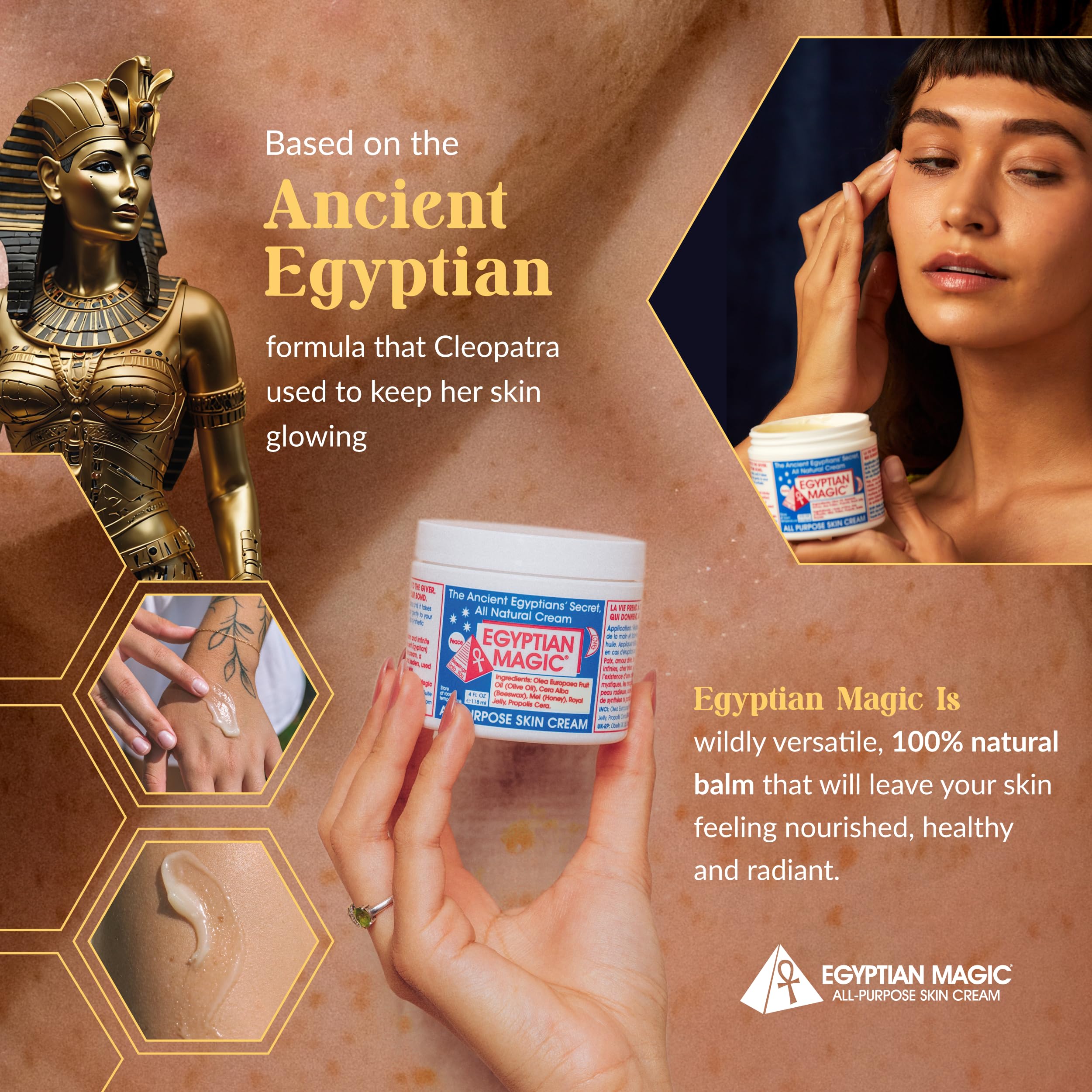 Egyptian Magic hidratante para piel seca, alivia la tirantez y la sequedad.