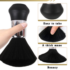 EHJYO cepillo duster cabezal negro-plata, fibras de nylon suaves para piel sensible.