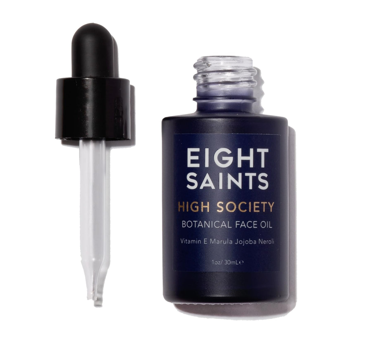 Eight Saints High Society, botella de aceite facial, aporta hidratación diaria con sensación de lujo