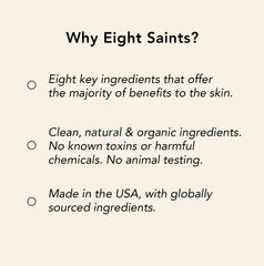 ingredientes naturales Eight Saints: aceite de cáñamo y karité