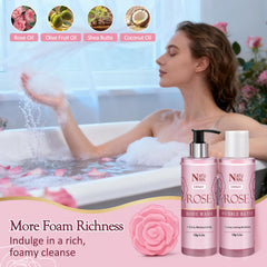 Baño de burbujas rosa EIRNAY para relajación y mimo personal